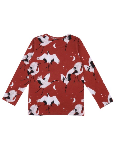 Shirt - langarm - Kraniche - Dancing Cranes