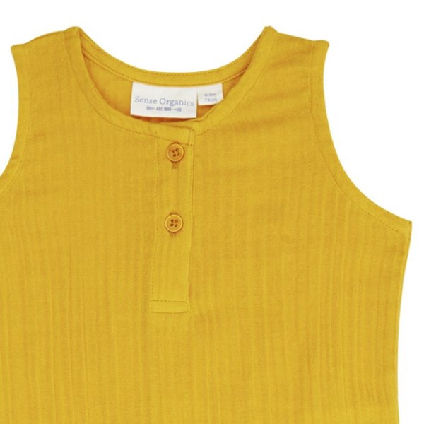 Baby Overall Maris - Musselin - curry - ärmellos